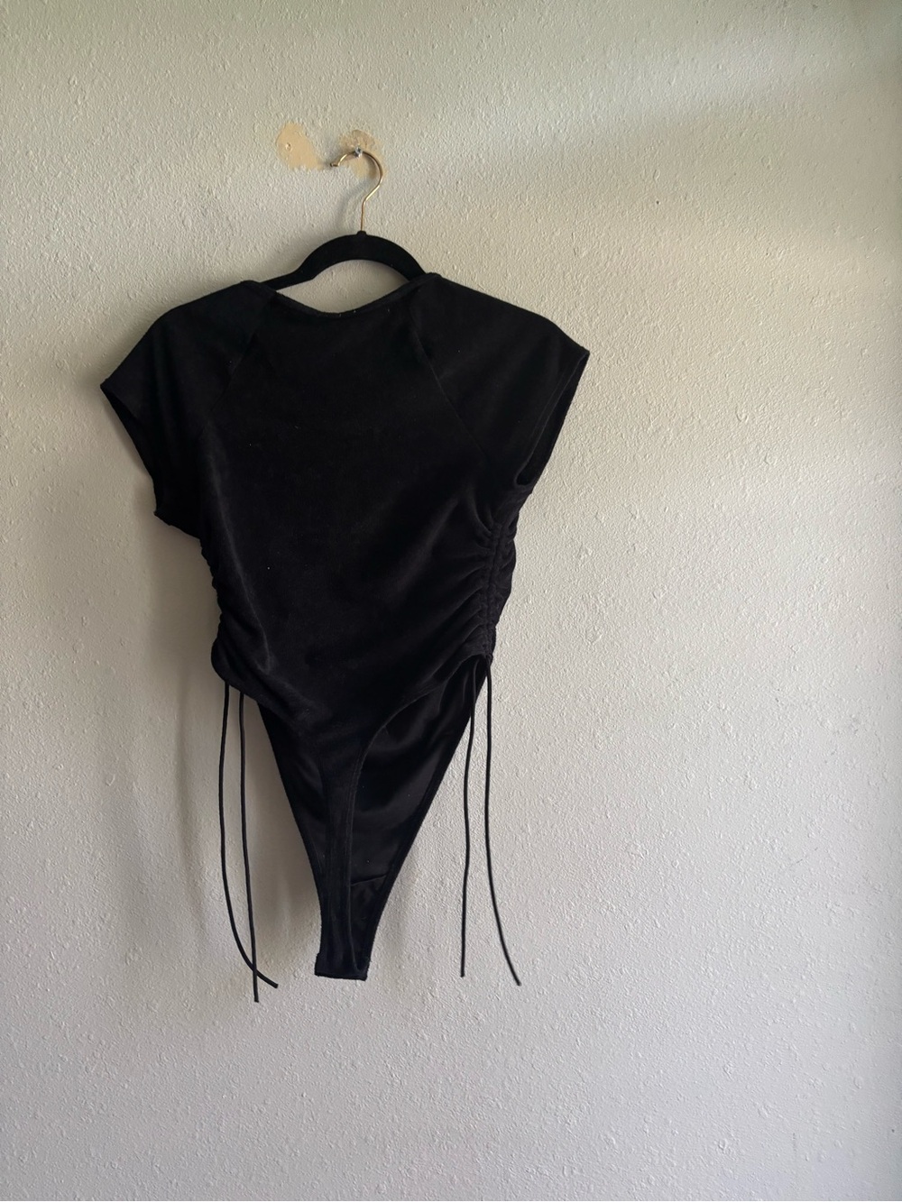 Savage X Fenty black One-Piece Bodysuit with Pink Patch Details - Picture 2 of 8